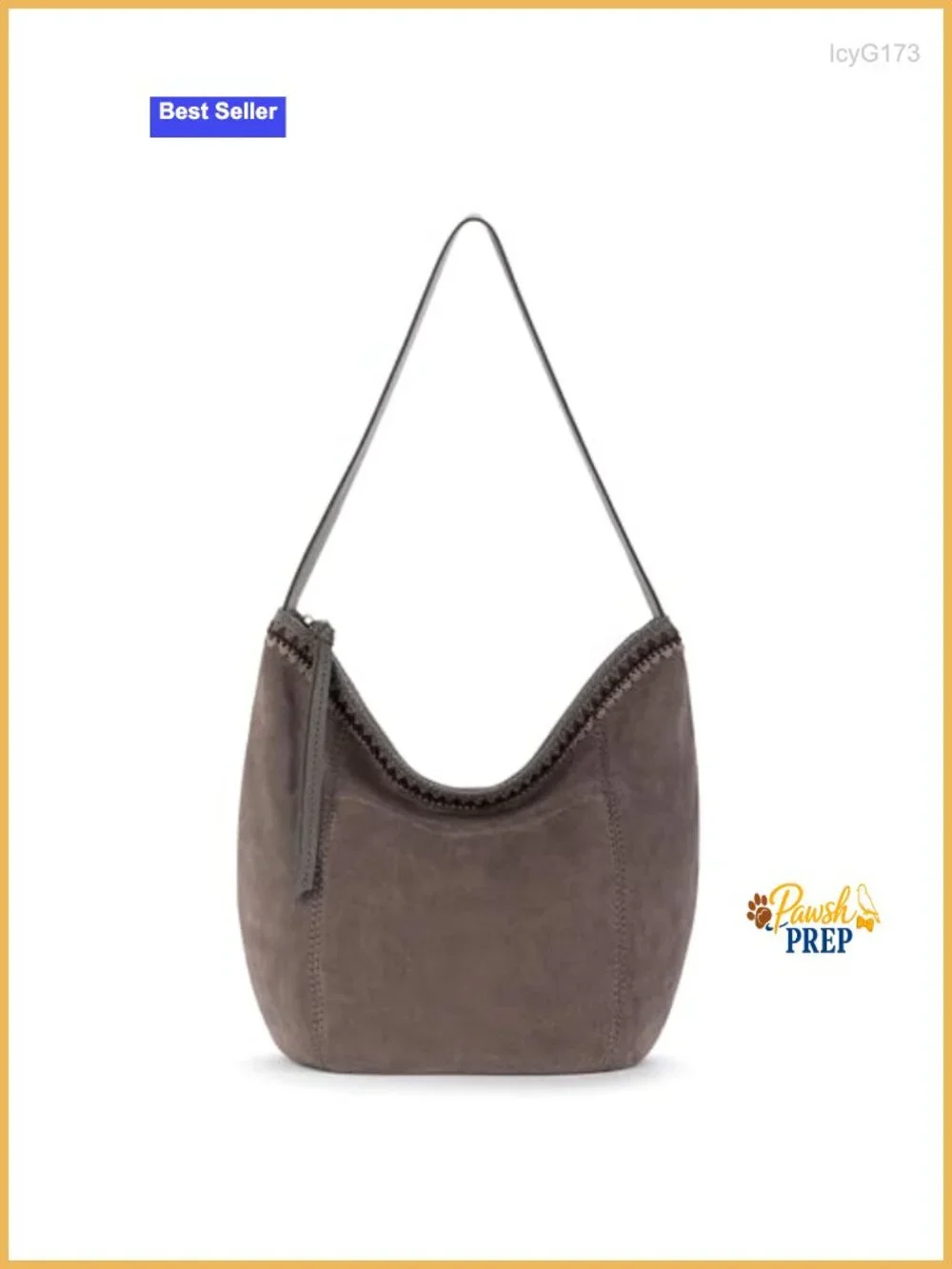 Large Slouchy Leather Hobo Bag, Zip Pocket, Women's Shoulder Purse